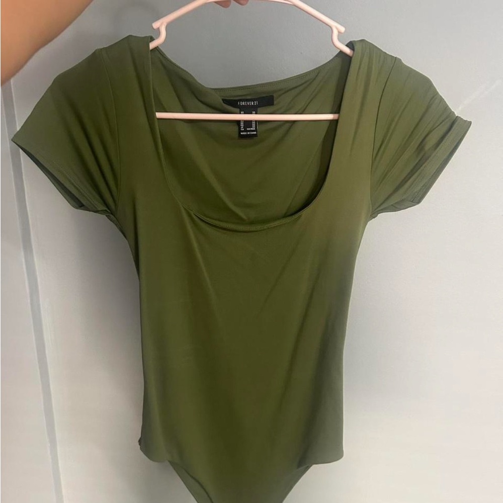 Zara Khaki Green Bodysuit for Women